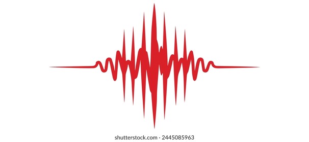 Diseño de Vector de forma de línea de onda de sonido.