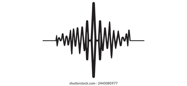 Sound wave line shape icon vector design.
