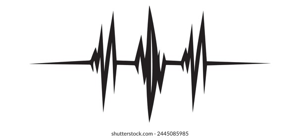 Diseño de Vector de forma de línea de onda de sonido.