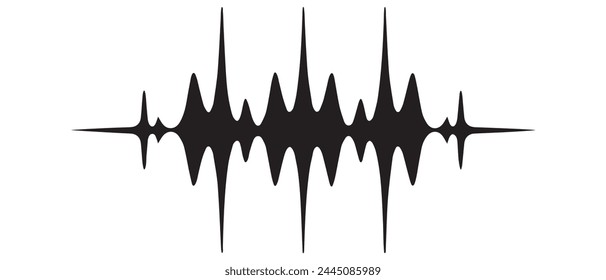 Sound wave line shape icon vector design.
