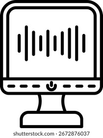 Línea de onda de sonido Icono de Vector Diseño