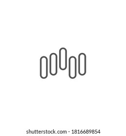 Sound wave logo abstract, music frequency logo design minimal, modern logo design vector