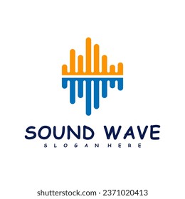 Sound wave logo design concept vector. Sound wave illustration design