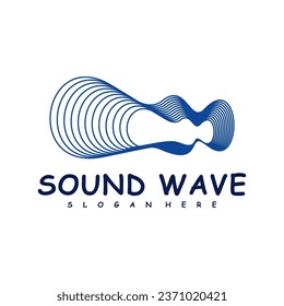 Sound wave logo design concept vector. Sound wave illustration design