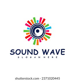 Sound wave logo design concept vector. Sound wave illustration design