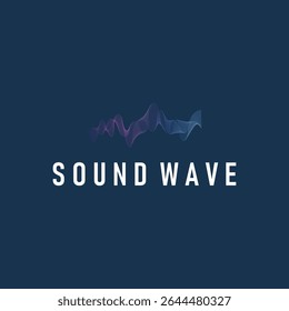 sound wave logo design concept modern simple line music wave with colorful color illustration brand symbol, poster template