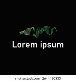 sound wave logo design konzept moderne einfache linie musik welle mit bunter farbe illustration markensymbol, plakatvorlage