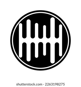 sound wave logo design inside circle