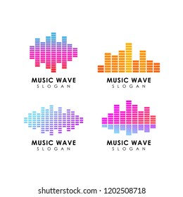 sound wave logo design template