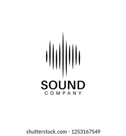 Sound wave logo design template vector