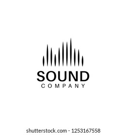 Sound wave logo design template vector