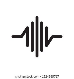 Sound wave logo design template vector illustration