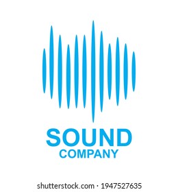 Sound wave logo design template vector