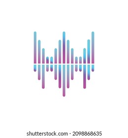 Sound wave logo design template, Logo template vector design 
