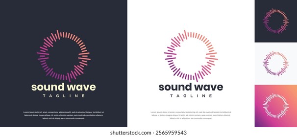 Sound wave logo design template. Music audio wave logo design vector icon