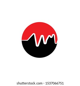Sound wave logo icon vector template
