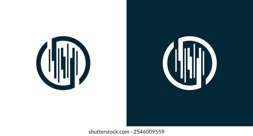 Logotipo da onda de som dentro do círculo