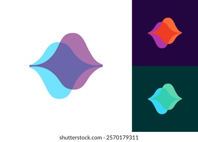 Sound wave logo soundwave abstract curve shape music frequency vector