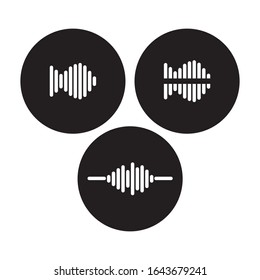 Sound wave logo stock illustration design