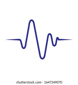 Sound wave logo stock illustration design