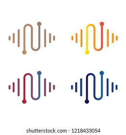 sound Wave Logo strong, clear, useful and editable. Perfect for use in a wide range of new media templates: Web Marketing Agency, Social Media Services Showcase, Online Marketing Apps, and Website.