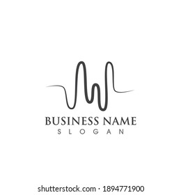 Sound wave logo and symbol vector