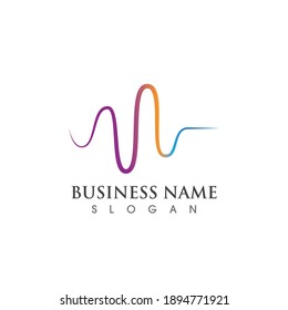 Sound wave logo and symbol vector