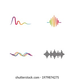 Sound wave logo and symbol vector