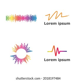 Sound wave logo and symbol vector