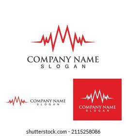 Sound wave logo and symbol vector