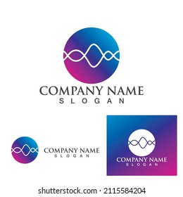 Sound wave logo and symbol vector