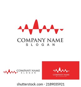 Sound wave logo and symbol vector