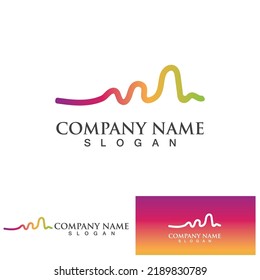 Sound wave logo and symbol vector