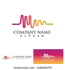 Sound wave logo and symbol vector