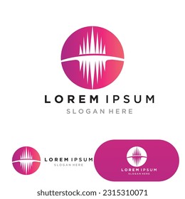 Sound wave logo and symbol vector
