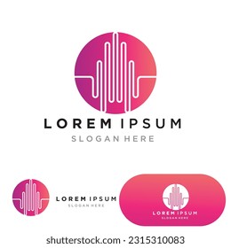 Sound-Wave-Logo und Symbol-Vektorgrafik