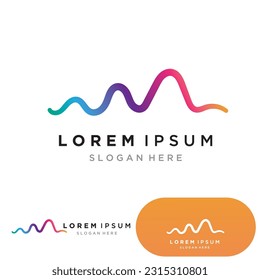 Sound wave logo and symbol vector