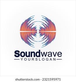 Sound wave logo and symbol vector