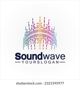 Sound wave logo and symbol vector