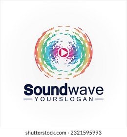 Sound wave logo and symbol vector