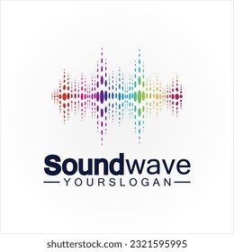 Sound wave logo and symbol vector