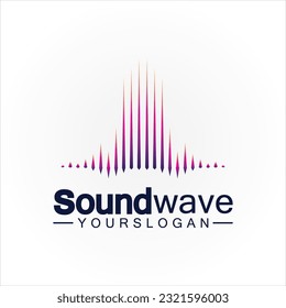 Sound wave logo and symbol vector