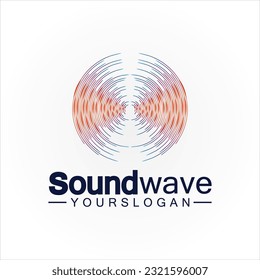 Sound wave logo and symbol vector