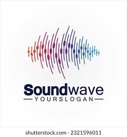 Sound wave logo and symbol vector