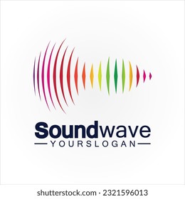 Sound wave logo and symbol vector