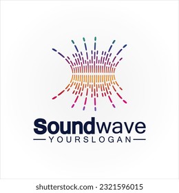 Sound wave logo and symbol vector