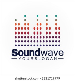 Sound wave logo and symbol vector