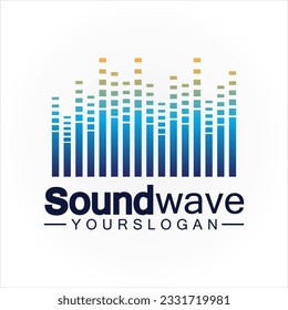 Sound wave logo and symbol vector