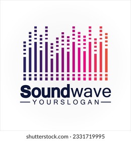 Sound wave logo and symbol vector