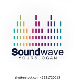Sound wave logo and symbol vector